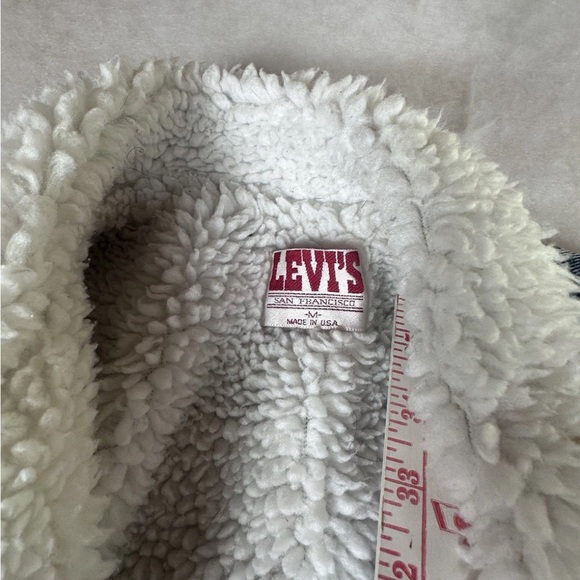 Levi Sherpa Jean Jacket San Francisco MediumUSA Made 80's Trucker Vintage Levi's - Picture 2 of 12